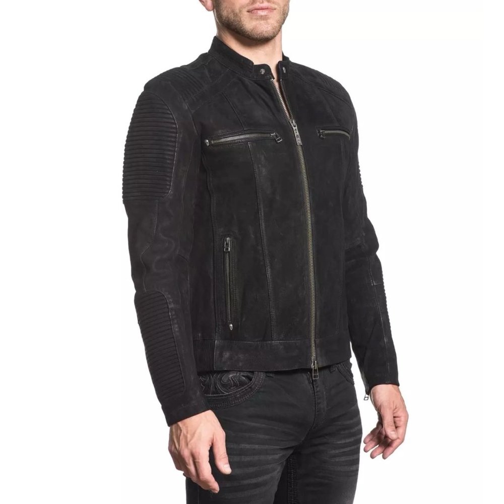 Affliction Black Leather Jacket - Picture 5 of 7